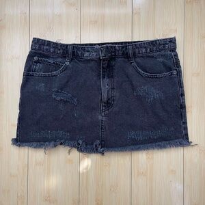 free people black mini skirt